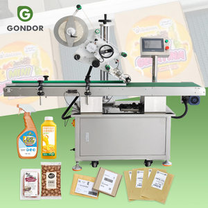 Applicateur d'étiquettes automatique horizontal pour bouteilles carrées plates - Product Image 1