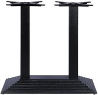 Pieds de table contemporains en fonte noire pour mobilier d'extérieur, design moderne pour hôpitaux et hôtels
