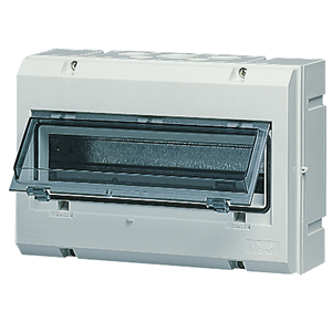 Quadro Elettrico a Parete 12M IP55 Grigio con Porta Trasparente per Uso Interno - Product Image 1
