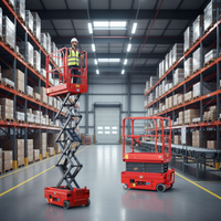 JCPROTECH 4m Otomatik Skylift Mobil Kaldırıcı İskele Kendinden Tahrikli Makaslı Platform CE/ISO Sertifikalı 240kg Kapasiteli Havadan Çalışma Platformu