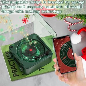 Regalo de Navidad Retro Waves Reproductor de discos de vinilo Proyector RGB recargable Luz nocturna de ruido blanco con altavoz para fiesta de dormitorio - Product Image 5