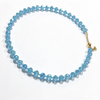 Collier de perles en pierre naturelle de style chinois rétro, en acier inoxydable, design coloré en cristal, fait main, bijoux de haute qualité