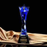 Trophée en cristal pentagramme gravé, style HONOR, personnalisation, récompense pour les grands événements, réunions annuelles, souvenir musical