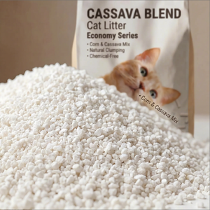 Litière pour chat à base de manioc |   Biodégradable, respectueux de l'environnement, sans produits chimiques |   Mélange de maïs végétal |   Prix bas |   Expédition rapide |   Quantité minimum de commande : 10 - Product Image 2
