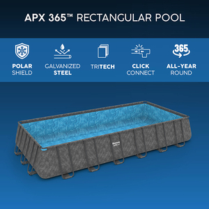 Piscina <span class=keywords><strong>Bestway</strong></span> 561KG Rectangular 30045L Grande con Marco de Acero Metálico, Piscina Familiar de PVC Portátil para Jardín, Piscina Elevada para Exteriores - Product Image 3