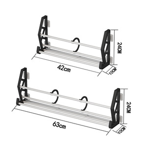 Over <b>Door</b> Shoe <b>Rack</b> 42cm 63cm Wall Mounted Bathroom <b>Storage</b> Organizer Plastic Single Tier - Product Image 1