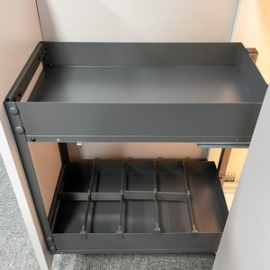 Organizadores Modernos para Gabinetes de Cocina, Cesta Extraíble para Condimentos de 300 mm de Ancho, Accesorios de Aluminio Deslizantes Ecológicos para Cocina - Product Image 6