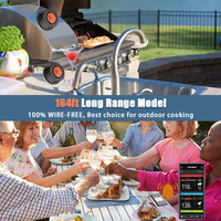 Thermomètre numérique pour viande avec écran LED, étanche IP54, contrôle intelligent par application et alarme de température pour camping, barbecue, OEM/ODM