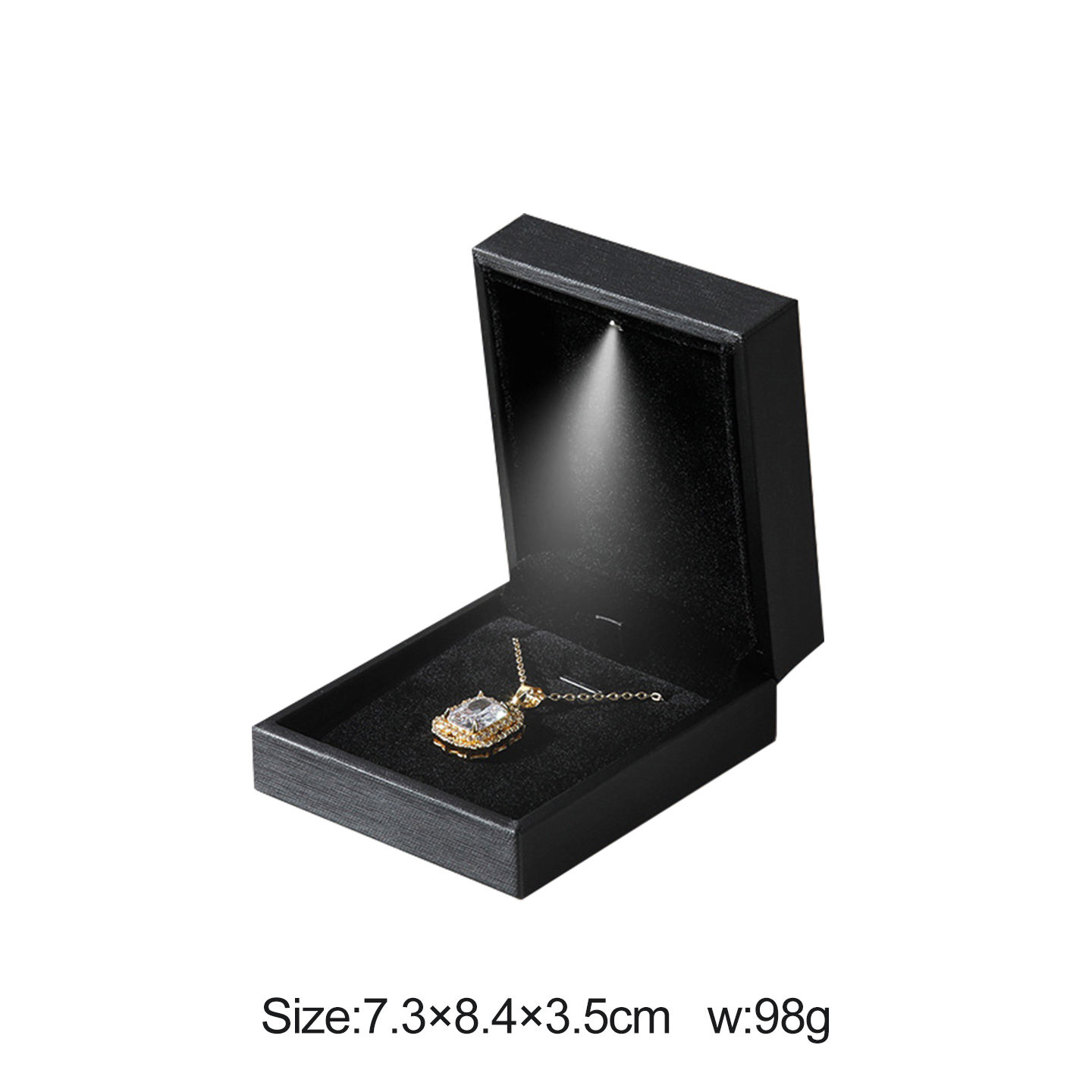 กล่องจี้ PU สีดำ