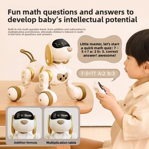 Chien robot intelligent télécommandé, jouet éducatif pour enfants et petits garçons - Matériau plastique, coordination œil-main, fonction d'histoires - Product Image 2