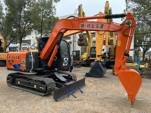 Mini-excavatrice Hitachi ZX70 d'occasion de haute qualité, 7 tonnes, sur chenilles, avec boîte de vitesses, pompe et moteur, importée du Japon, prix réduit, à vendre - Product Image 3