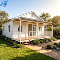 Villa moderne de luxe en structure acier préfabriquée, kit maison 2 chambres, prête à vivre, résidence permanente