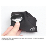 Gants de lampe de poche LED pour la pêche de nuit Gants de pêche portables avec poignées en nylon unisexe