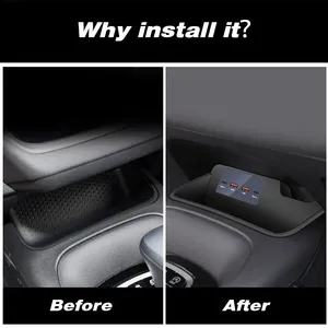 Estación de Carga Rápida Vtear para Auto, Hub USB Tipo-C, Accesorios de Decoración Interior para Toyota Corolla <span class=keywords><strong>Altis</strong></span> 2019-2024 - Product Image 3