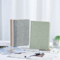 Carnet en tissu OEM A5, pages vierges lignées, carnet de croquis, couverture en lin, vente en gros, prix bas