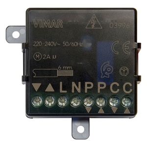 Módulo de Relé para Persianas Enrollables Vimar 220-240V 50/60Hz 2A LNPCC con Bloque de Terminales - Product Image 1