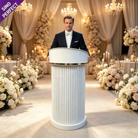 Podio Metálico Comercial Moderno con Color Personalizado, Atril, Soporte para Presentaciones, para Hotel, Banquete, Boda, Evento, Fiesta