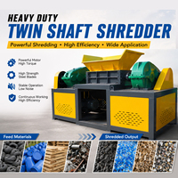 Mesin Penghancur Ban, Logam, dan Plastik Limbah WS-1000 Heavy Duty Twin Shaft Shredder Dual Motor Torsi Tinggi Penggerak Kuat untuk Industri