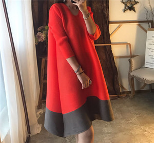 2020 neue Französisch V neck plus größe sommer abnehmen kleid plissee miyake - Product Image 5