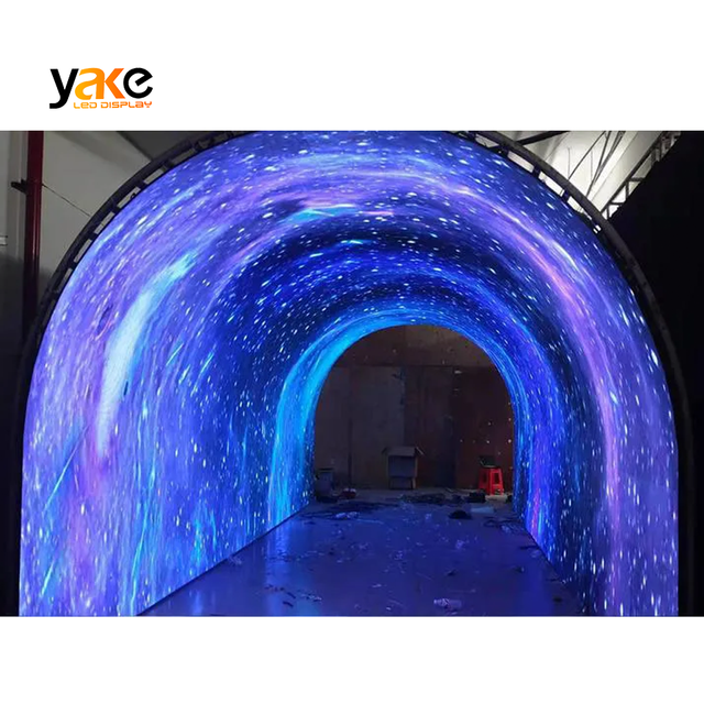 Immersive LED Tunnel Projector Screen 4mm Pixel Pitch Infinite Projection Video Walk Time LED Video Displays for Elevators SDK