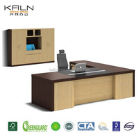 Bureau de direction moderne de luxe KALN, en bois massif, sur mesure, en forme de L, design européen, convertible, MDF, montage facile, garantie 6 ans