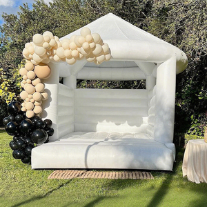 Castello Gonfiabile da Esterno Bianco con Scivolo, Casa Gonfiabile Personalizzata in PVC, Parco Divertimenti Gonfiabile per Eventi e <span class=keywords><strong>Intrattenimento</strong></span> - Product Image 4