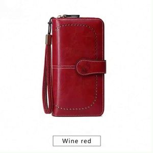 Free Sample travel designer vintage rfid cheap new genuine leather <b>women</b> long <b>wallets</b> clutch - Product Image 4