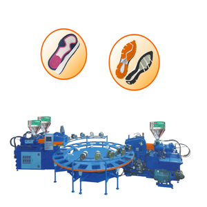 Volledig automatische driekleuren injectie PVC TPU TPR <span class=keywords><strong>P</strong></span>.L.C. besturing schoenzoolvormpersmachine met 20 stations - Product Image 1