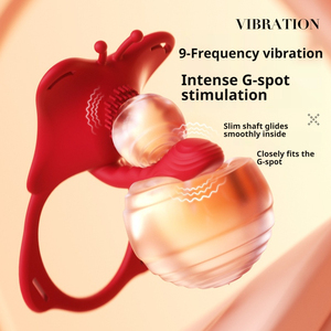 Red butterfly sex toy With 9 Frequencies C spot Cock ring BDSM Underwear <b>Vibrator</b> For Woman Man Couple Adult Use - Product Image 5