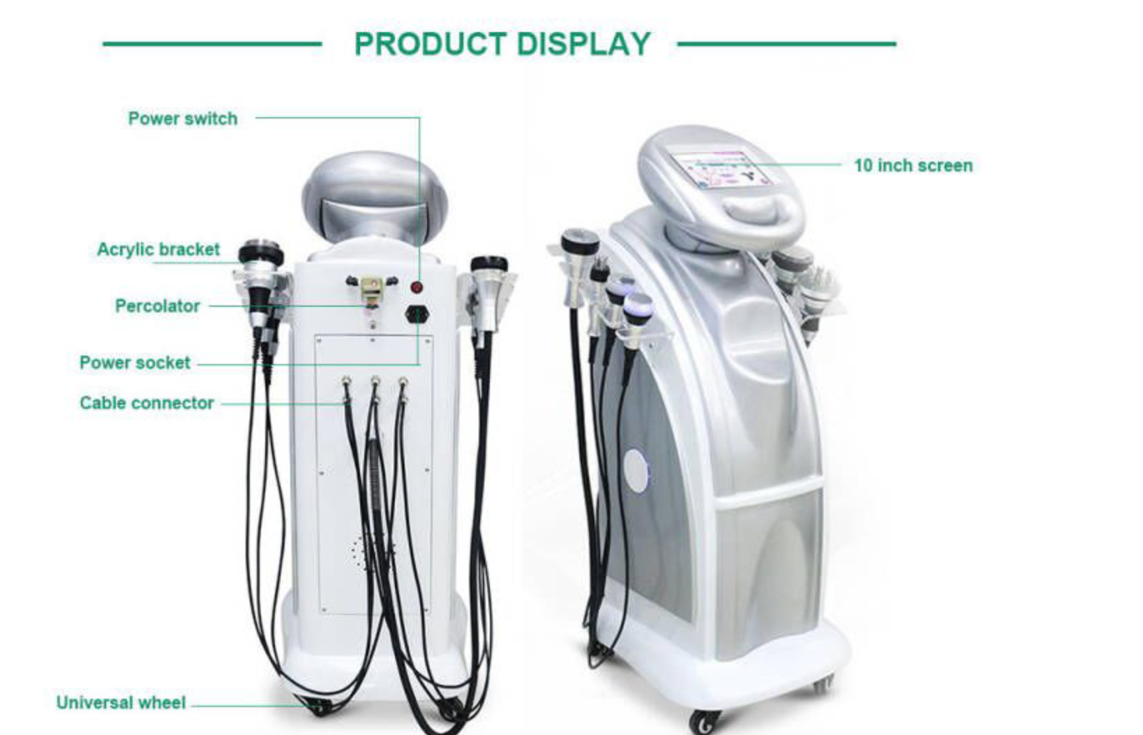 Dispositivo de belleza adelgazante rf de cavitación 7 en 1/máquina de cavitación ultrasónica de 80K