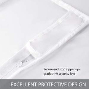 Protector de colchón <span class=keywords><strong>impermeable</strong></span> de tamaño doble, revestimiento con cremallera, funda silenciosa transpirable de seis lados, protección de cama profunda de 15 pulgadas - Product Image 5
