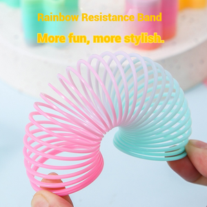 彩虹弹簧戒指创意小礼品五边形星星圆形各种形状图案促销玩具 - Product Image 4