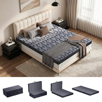 Matelas en mousse à mémoire de forme pliable en trois parties, canapé-lit de sol avec housse amovible et lavable pour lit d'appoint, maison et appartement