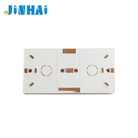 Boîtier de jonction en plastique PVC ABS JINHAI, 2 modules, IP30, blanc, montage en saillie ou encastré, optionnel pour maison, hôtel, bureau, personnalisation OEM, vente en gros
