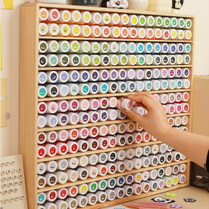 Wooden Storage Rack For Perler Beads 7 Layer Wall Mount Display <b>Shelf</b> Toy Organizer Custom Size <b>Desktop</b> Use - Product Image 1