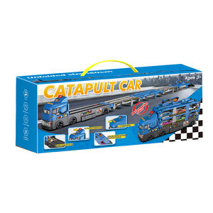 儿童弹射式集装箱卡车玩具大型运输车套装三层弹射折叠卡车金属压铸汽车玩具 - Product Image 3