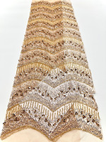 Tissu de Broderie Perlée de Luxe de Haute Qualité en Dentelle Guatémaltèque, Prix d'Usine, pour Robe de Mariage et de Soirée à Dubaï