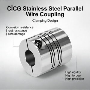 Acoplamiento de Alambre Paralelo Abrazado CICG de Acero Inoxidable, Acoplador Elástico de Transmisión de Precisión para Tornillo de Bola de Paso, OEM - Product Image 1