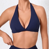 Pakaian Yoga Halter Gaya Amerika, Bra Olahraga Ketat Cepat Kering, Pakaian Dalam Fitness Lari Luar Ruangan Tanpa Punggung 10317