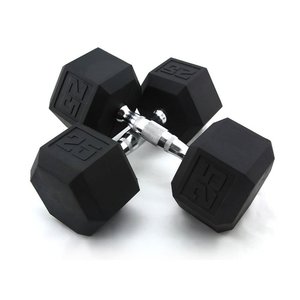 Inexpensive Hex Dumbbell <strong>Set</strong> Custom Logo Rubber-coated Gym Fitness Equipment For Home Use And Exercise - Product Image 3