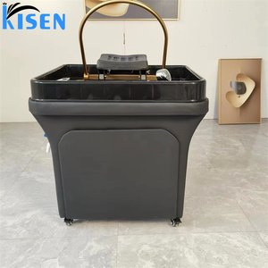 Mangkuk Sinki Syampu Mudah Alih Pencuci Rambut Profesional Kisen Dengan Terapi Peredaran air Kepala Spa <span class=keywords><strong>Dan</strong></span> Pengukus Pengasapan - Product Image 6