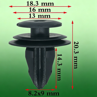 Clips de fixation intérieurs et extérieurs pour voitures, rivets à pression en plastique pour panneaux de porte, ailes, pare-chocs, garde-boue de coffre, personnalisables