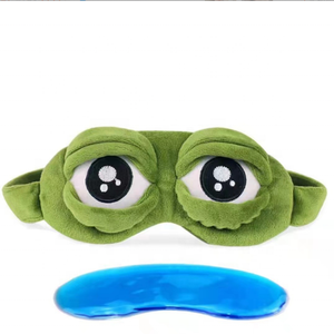 หน้ากากปิดตาแบบนุ่ม ลายกบเศร้า 3 มิติ สีเขียว สำหรับพักผ่อน นอนหลับ เดินทาง ของขวัญสุดน่ารัก สไตล์อนิเมะ - Product Image 5