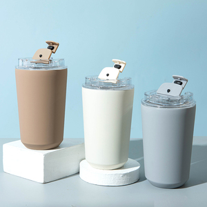 Vente en gros de gobelets à café en acier inoxydable à double paroi personnalisés avec logo, 450 ml, sans BPA, écologiques, couleurs <span class=keywords><strong>pastel</strong></span> - Product Image 2