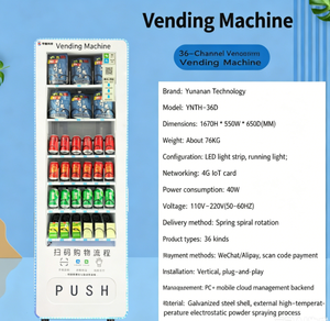 Distributeur automatique pour petites entreprises avec plusieurs options de paiement, y compris carte de <span class=keywords><strong>crédit</strong></span>, et technologie de refroidissement par compresseur - Product Image 3