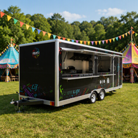 Remorque alimentaire mobile entièrement équipée avec cuisine complète, camion de restauration mobile remorquable pour tacos, barbecue, collations, café et crème glacée