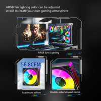 Kipas PC ZeroMaster 120mm ARGB Prism Infinity Mirror RGB LED PWM Hydraulic Bearing untuk Casing Komputer Gaming Grosir