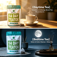 Thé Détox Minceur 14 Jours - Sachets de Thé Herbal Jour et Nuit pour la Perte de Poids et le Soutien à la Détoxification Corporelle