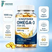 Gélules d'huile de poisson Oméga 3 à marque privée, formule d'acides gras essentiels EPA DHA haute puissance, complément de bien-être quotidien