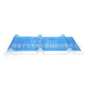 Plaques de polycarbonate gaufrées pour toiture, bleu transparent, durables - Product Image 4